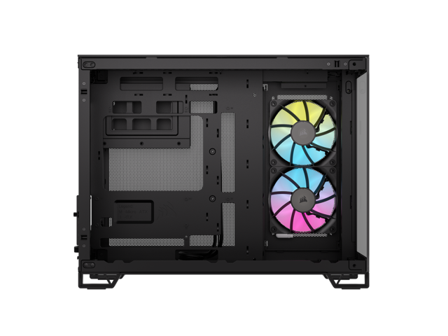 CORSAIR iCUE LINK 2500X RGB Micro ATX Dual Chamber PC Case - Two Tempered Glass Panels - 2x RX120 RGB Fans Included - Highly Customizable