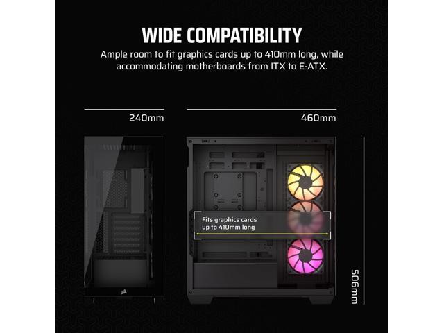 CORSAIR - iCUE LINK 3500X RGB ATX Mid-Tower PC Case - Black - image 8