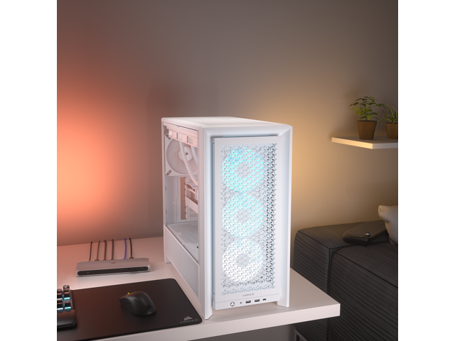 CORSAIR - FRAME 4000D RS ARGB ATX Mid-Tower PC Case - White - image 7