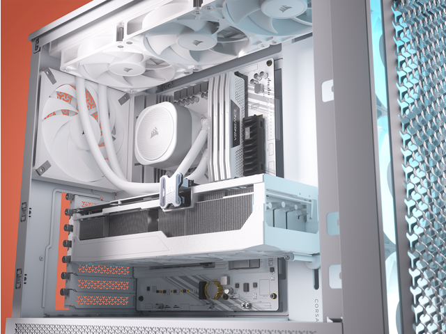 CORSAIR - FRAME 4000D RS ARGB ATX Mid-Tower PC Case - White - image 4