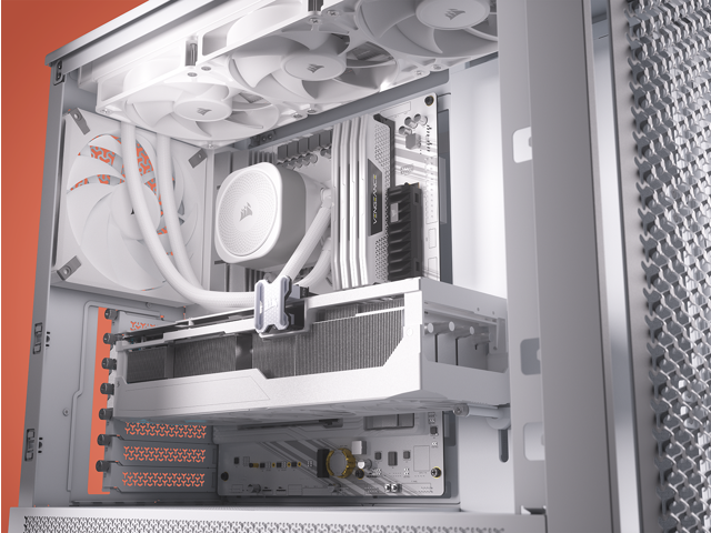 CORSAIR - FRAME 4000D RS ATX Mid-Tower PC Case - White - image 4