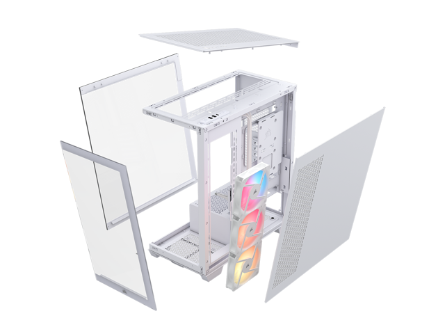 CORSAIR - 3500X RS-R ARGB ATX Mid-Tower PC Case - White - image 11