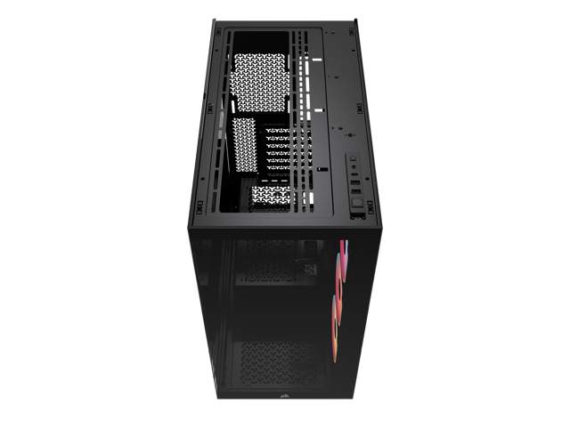 CORSAIR - 3500X LX-R RGB iCUE LINK Mid-Tower PC Case - Black - image 3