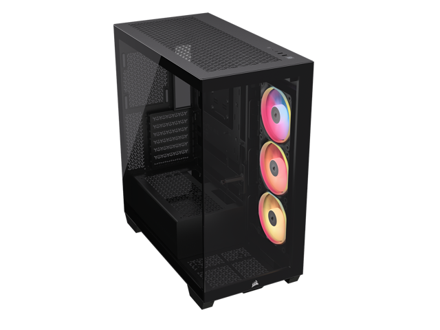 CORSAIR - 3500X LX-R RGB iCUE LINK Mid-Tower PC Case - Black - image 5
