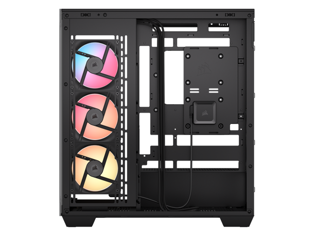 CORSAIR - 3500X LX-R RGB iCUE LINK Mid-Tower PC Case - Black - image 9