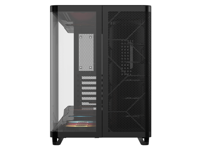 Corsair AIR 5400 RS-R ARGB Triple Chamber Mid-Tower PC Case-Black with 3x RS-R 120mm reverse PWM ARGB fans Pre-installed, BTF Back Plug Motherboard...