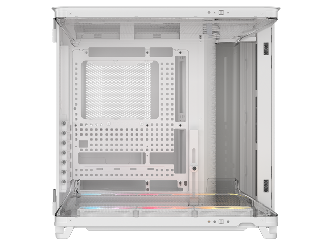 Corsair AIR 5400 RS-R ARGB Triple Chamber Mid-Tower PC Case-White with 3x RS-R 120mm reverse PWM ARGB fans Pre-installed, BTF Back Plug Motherboard...