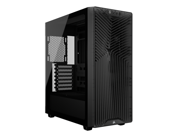 CORSAIR 3200D RS Mid-Tower PC Case - Supports a 360mm radiator - ASUS BTF, MSI Project Zero, and Gigabyte Project Stealth Compatible - Angled... Case