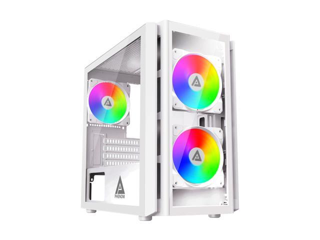 APEVIA Phenom-WH White Metal Micro ATX Computer case