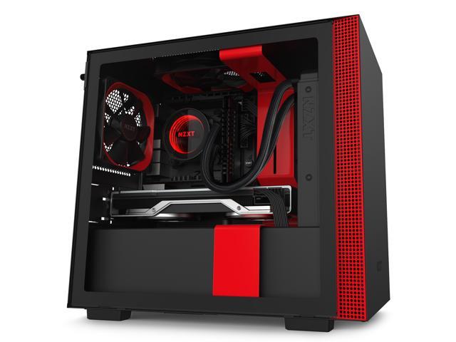 NZXT H210 - Mini-ITX PC Gaming Case - Front I/O USB Type-C Port - Tempered Glass Side Panel - Cable Management System - Water-Cooling Ready -...