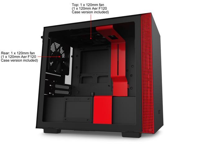 NZXT H210 - Mini-ITX PC Gaming Case - Front I/O USB Type-C Port - Tempered Glass Side Panel - Cable Management System - Water-Cooling Ready -...