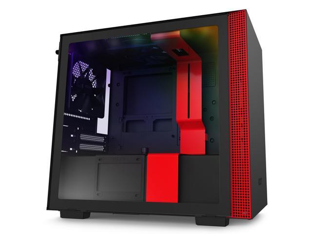 Open Box - NZXT H210i - Mini-ITX PC Gaming Case - Front I/O USB Type-C Port - Tempered Glass Side Panel Cable Management - Water-Cooling Ready.
