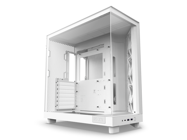 NZXT - H6 Flow RGB ATX Mid-Tower PC Case with Dual Chamber - White - image 8