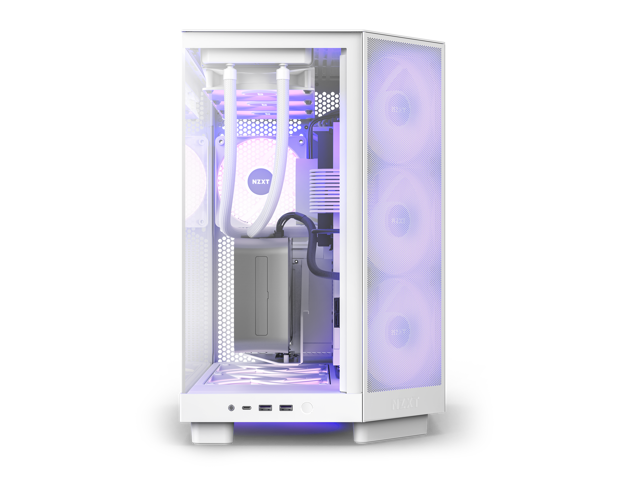 NZXT - H6 Flow RGB ATX Mid-Tower PC Case with Dual Chamber - White - image 4