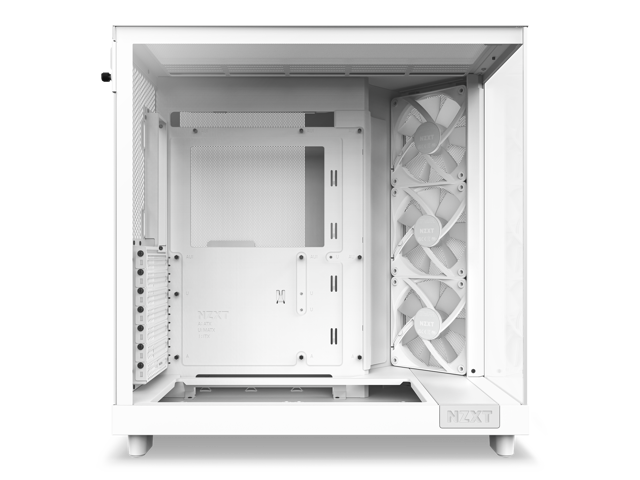 NZXT - H6 Flow RGB ATX Mid-Tower PC Case with Dual Chamber - White - image 10