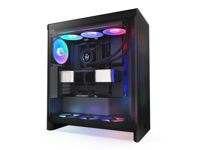 NZXT - H7 Flow 2024 Mid-Tower ATX PC Case with RGB Fans - Black - image 12