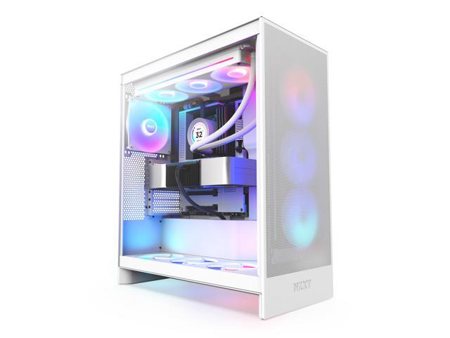 NZXT - H7 Flow 2024 Mid-Tower ATX PC Case with RGB Fans - White - image 11