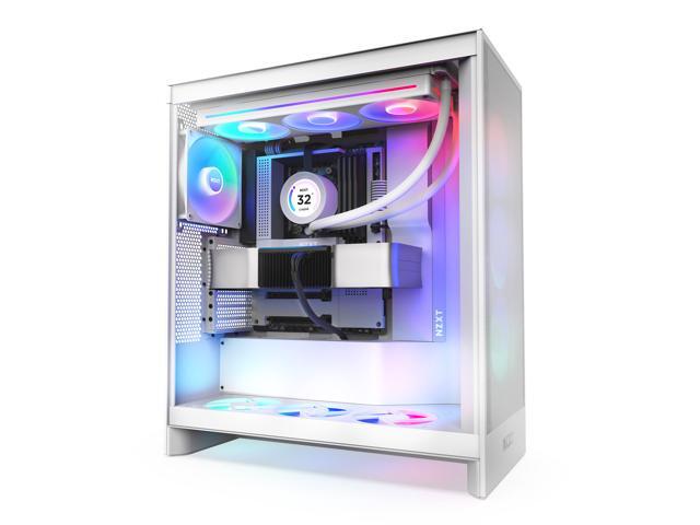 NZXT - H7 Flow 2024 Mid-Tower ATX PC Case with RGB Fans - White - image 12