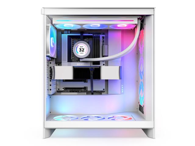 NZXT - H7 Flow 2024 Mid-Tower ATX PC Case with RGB Fans - White - image 10