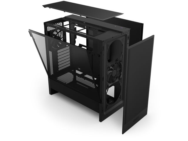 NZXT - H5 Flow 2024 Compact ATX Mid-Tower Airflow PC Case - Black - image 10