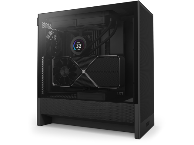 NZXT - H5 Flow 2024 Compact ATX Mid-Tower Airflow PC Case - Black - image 12