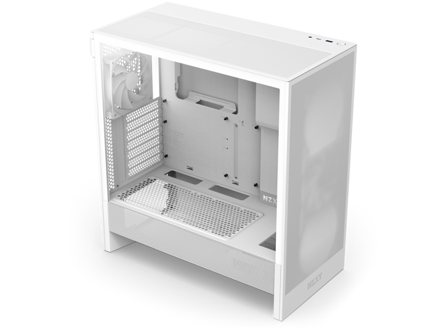 NZXT - H5 Flow 2024 Compact ATX Mid-Tower Airflow PC Case - White - image 3