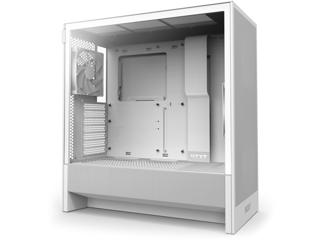 NZXT - H5 Flow 2024 Compact ATX Mid-Tower Airflow PC Case - White - image 4