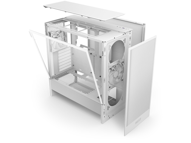 NZXT - H5 Flow 2024 Compact ATX Mid-Tower Airflow PC Case - White - image 11