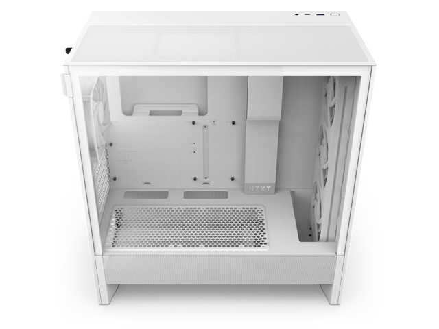 NZXT - H5 Flow RGB 2024 Compact ATX Mid-Tower Airflow PC Case - White - image 5