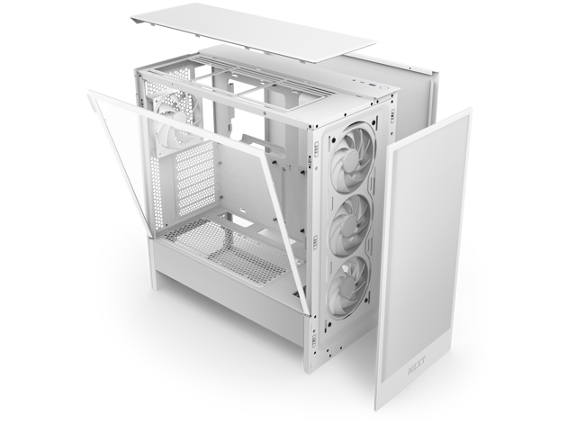 NZXT - H5 Flow RGB 2024 Compact ATX Mid-Tower Airflow PC Case - White - image 11