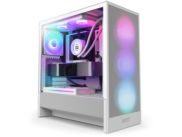 NZXT - H5 Flow RGB 2024 Compact ATX Mid-Tower Airflow PC Case - White - image 12