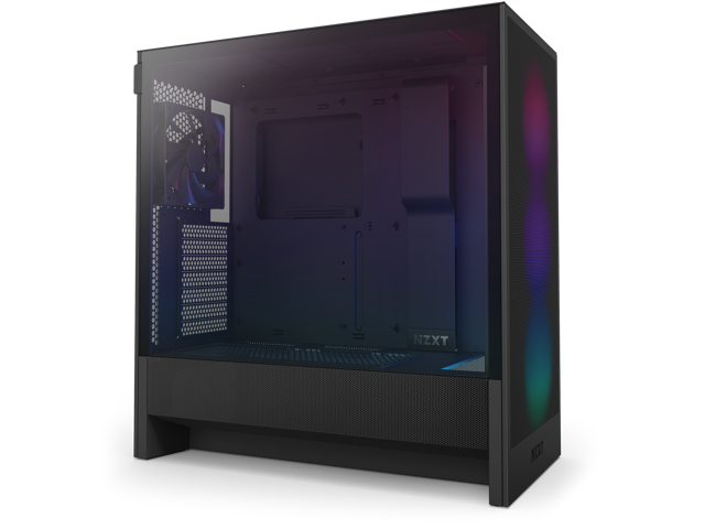 NZXT - H5 Flow RGB 2024 Compact ATX Mid-Tower Airflow PC Case - Black - image 4