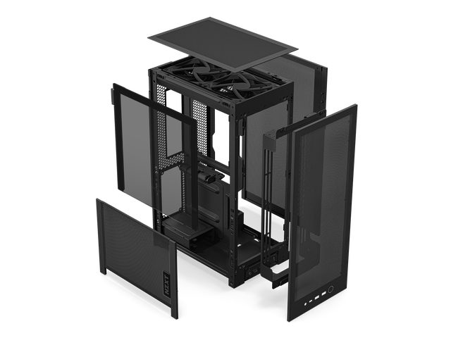 Open Box - NZXT H2 Flow mini-ITX Case - 20.7L - includes 2 x 120mm Fans & PCIe 5.0 Riser Cable - All Black