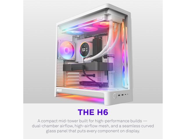 H6 (2026) Compact Dual-chamber ATX Case All White