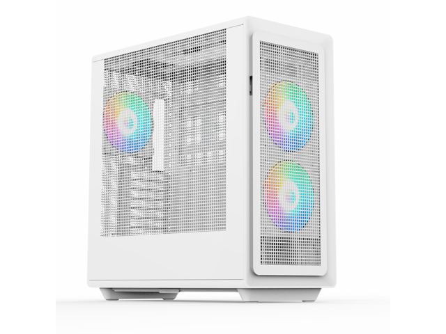 Rosewill Helium Air Mid Tower E-ATX Gaming Case, Mesh Panel, Tool-less, High-Airflow, Cable Management System, USB 3.1, included  2x 160mm & 1x 140mm PWM ARGB Fan, White