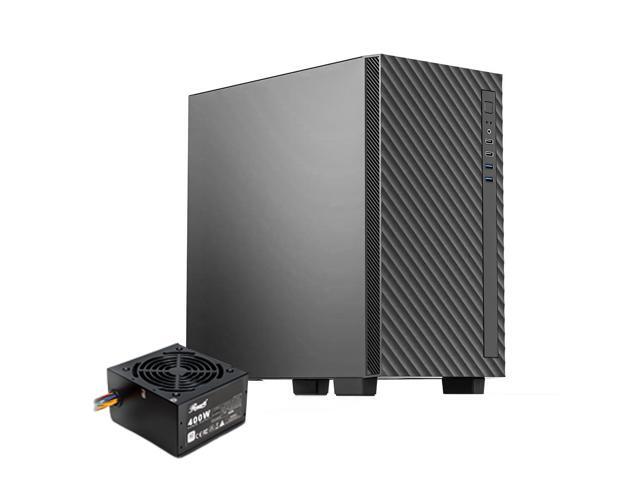 Rosewill FBM-X5 Micro ATX Mini Tower Desktop Gaming & Office PC Computer Case with Pre-Installed 400W Power Supply, 240mm / 280mm AIO Support, 2X USB 2.0, 2 USB 3.0, 1x 120mm PWM Fan