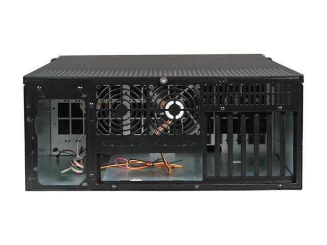 iStarUSA D-400L-7 Black 4U Rackmount High Performance Chassis - Black Bezel