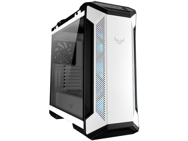 ASUS TUF Gaming GT501 White Edition Mid-Tower Computer Case for up to EATX Motherboards with 2 x USB 3.1 Front Panel, Smoked Tempered Glass, Steel.
