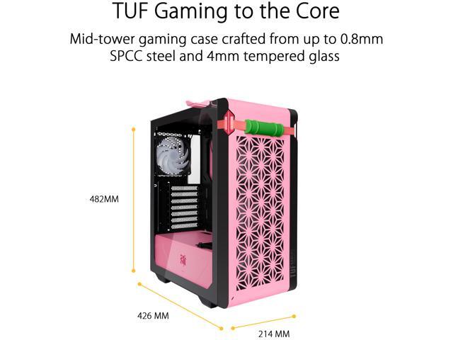 ASUS GT301 TUF GAMING CASE/PINK/HANDLE 90DC0046-B40000 Pink Computer Case, Demon Slayer Edition (NEZUKO)