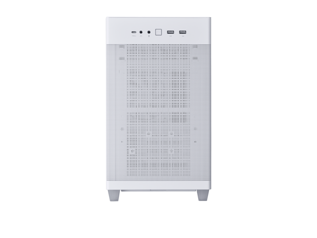ASUS Prime AP201 White MicroATX Tempered Glass Edition Supports Graphics Cards up to 338mm, 360mm Coolers, & Standard ATX PSUs, Tool-Free Side...