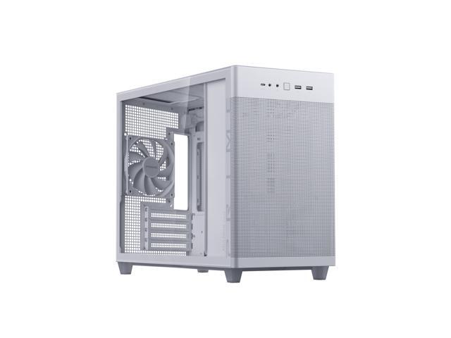 ASUS Prime AP201 White MicroATX Tempered Glass Edition Supports Graphics Cards up to 338mm, 360mm Coolers, & Standard ATX PSUs, Tool-Free Side...