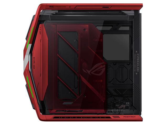 ASUS ROG Hyperion GR701 EVA-02 EATX full-tower computer case with Semi-open structure, tool-free side panels, supports up to 2 x 420mm radiators,...