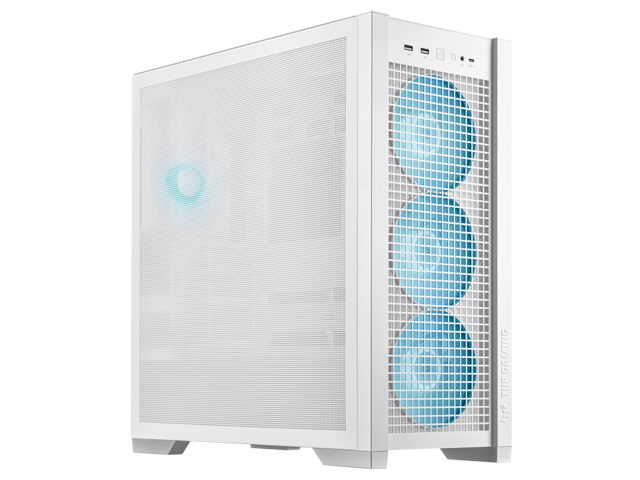 ASUS TUF Gaming GT302 ARGB White Edition ATX Mid-Tower Case Four 140 x 28 mm ARGB fans for high airflow and static pressure, interchangeable side...