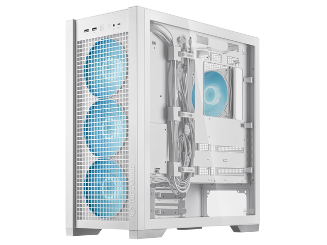 ASUS TUF Gaming GT302 ARGB White Edition ATX Mid-Tower Case Four 140 x 28 mm ARGB fans for high airflow and static pressure, interchangeable side...