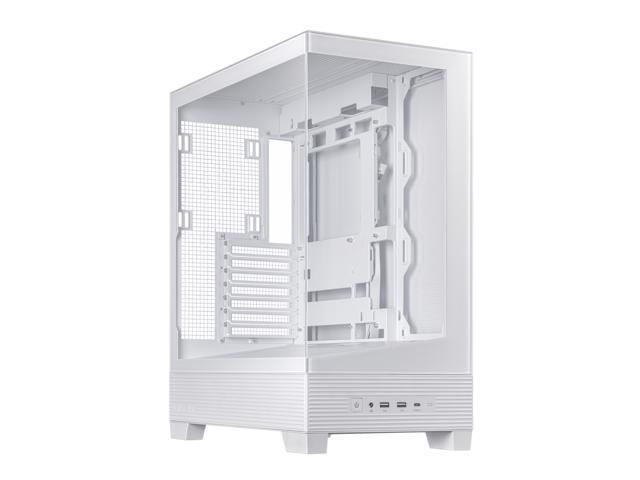 ASUS A31 White ATX Mid-Tower Gaming Case, Dual-sided tempered glass, Frameless Design, BTF Hidden Connectors, 360 AIO Support, 8° Angled Base, ARGB... Case
