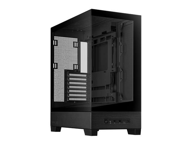 ASUS A31 Black ATX Mid-Tower Gaming Case, Dual-sided tempered glass, Frameless Design, BTF Hidden Connectors, 360 AIO Support, 8° Angled Base, ARGB...