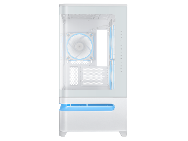 ASUS Prime AP202 ARGB White mATX case with fully tempered curved glass, supports graphics cards up to 420mm long, 360mm long radiators, easy-detach...