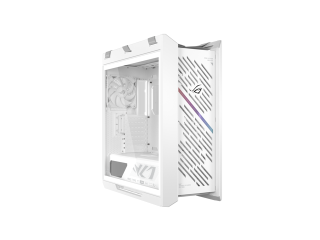 The ASUS ROG Strix Helios II White Edition is an EATX mid-tower gaming PC case featuring dual tempered glass panels and an aluminum diamond-grille...