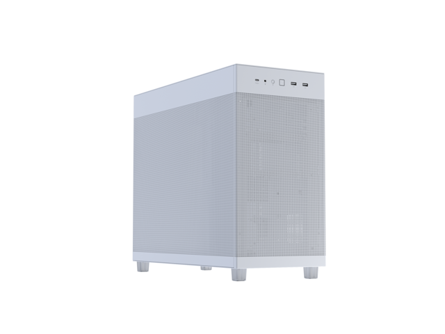 ASUS Prime AP303 White Edition Mesh-Panel 44-Liter ATX PC case, structural GPU bracket, 360mm radiator support, 180mm ATX PSU's, 20Gbps USB Type-C