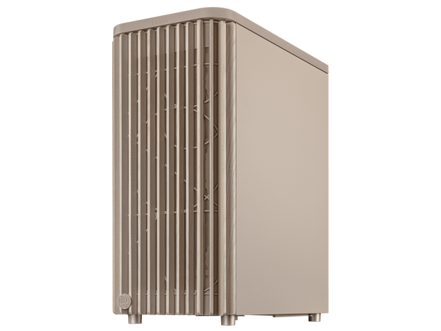 ASUS ProArt PA401 Wood Edition Beige ATX case features a tempered glass panel, supports GPUs up to 315mm, 240mm radiator, 160x32mm fans, button...